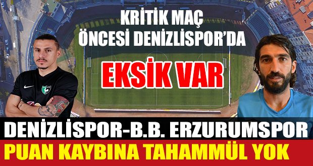 Denizlispor B.B. Erzurumspor’u Ağırlayacak