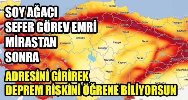 Türkiye’nin Deprem Haritası Güncellendi, Adresini Gir Öğren