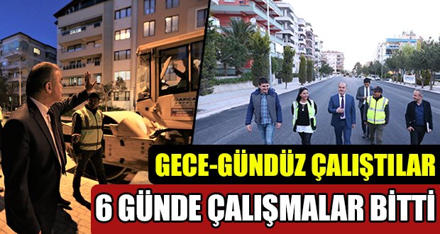 Pamukkale Belediyesi 6 Günde Çalışmaları Bitirdi