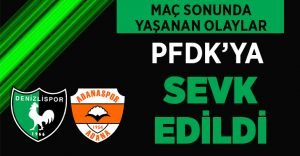 Adanaspor-Abalı Denizlispor Maçındaki Olaylar PFDK’ya Sevk Edildi