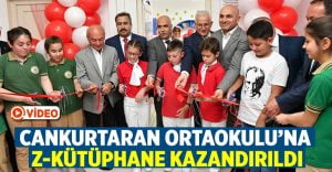 Vali Hasan Karahan Cankurtaran Ortaokulu Z-Kütüphane Açılışına Katıldı 
