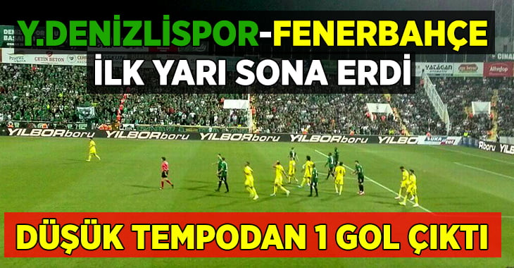 Yukatel Denizlispor – Fenerbahçe ilk yarı sona erdi (ÖZET)