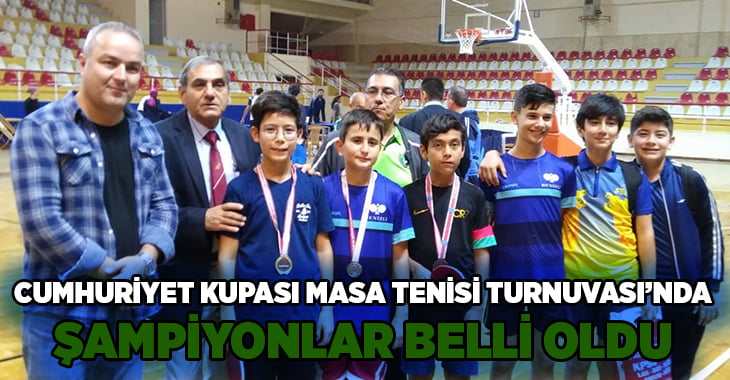 Denizli’de Cumhuriyet Kupası Masa Tenisi Turnuvası’nda şampiyonlar belli oldu