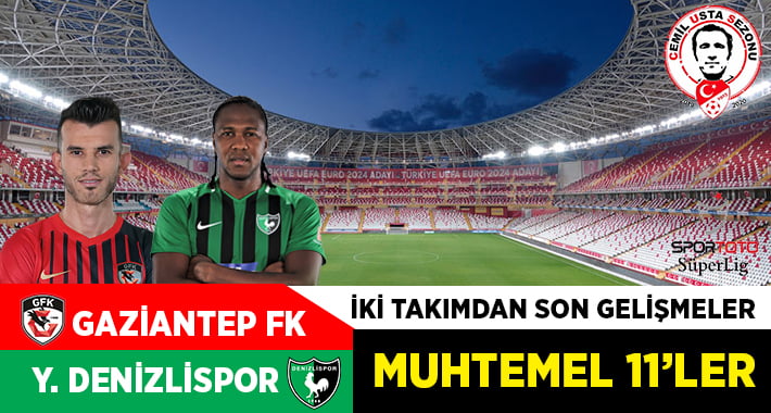 Gaziantep FK – Yukatel Denizlispor maçı öncesi son gelişmeler