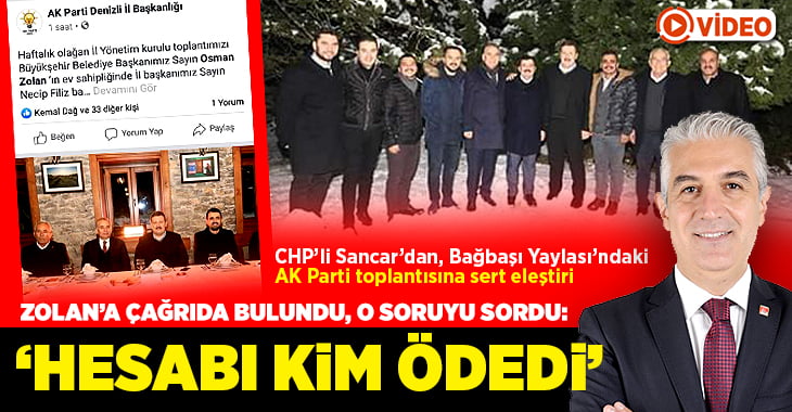 Teoman Sancar’dan, Bağbaşı Yaylası’ndaki AK Parti toplantısına sert eleştiri