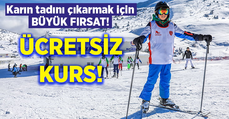 Büyükşehir’den ücretsiz kayak kursu