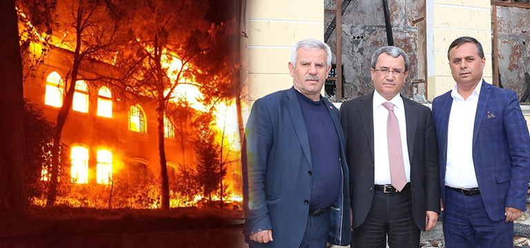 Başkan Akcan tarihi okulun restoresini sordu, Ahmet Yıldız,’Unutmadık’dedi