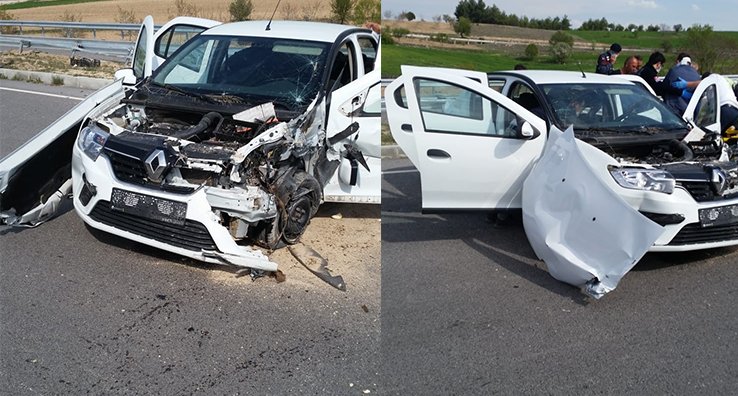 Çal’da kontrolünü kaybeden araç karşı şeride geçti: 3 yaralı