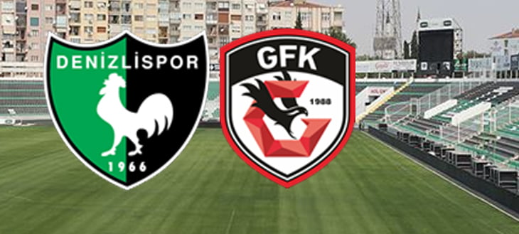 Denizlispor-Gaziantep FK ilk yarı sona erdi
