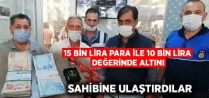 Sarayköy zabıtası para dolu kayıp çantayı sahibine teslim etti