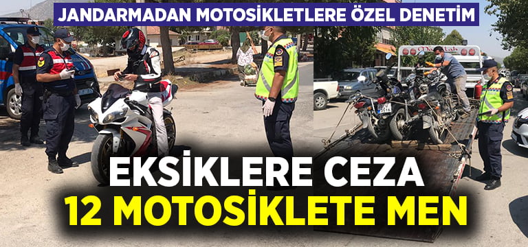 Denizli’de 12 motosiklet trafikten men edildi