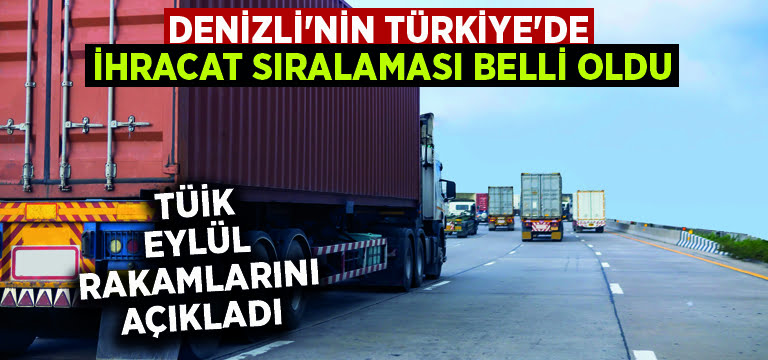 Denizli’nin Türkiye’de ihracat sıralaması belli oldu