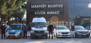 Sarayköy Belediyesi’nden filyasyon ekibine araç ve personel desteği