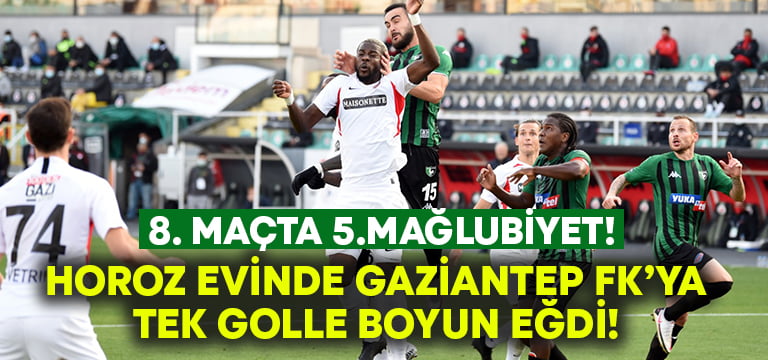 Yukatel Denizlispor evinde Gaziantep FK’ya tek golle kaybetti!
