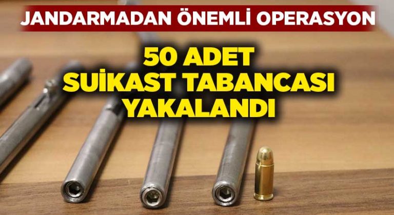 Denizli’de 50 adet suikast tabancası yakalandı