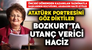 Bozkurt Belediyesi’nde utanç verici haciz.. Atatürk portresine göz diktiler