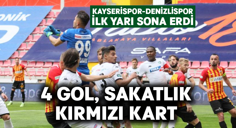 Kayserispor-Denizlispor ilk yarı sona erdi