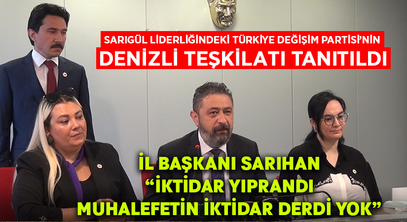 Sarıgül liderliğindeki Türkiye Değişim Partisi’nin Denizli teşkilatı tanıtıldı