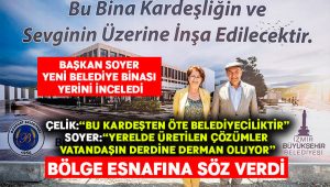 Tunç Soyer Bozkurt’un yeni belediye binasının yerini inceledi.. Bölge esnafının yüzünü güldüren söz!