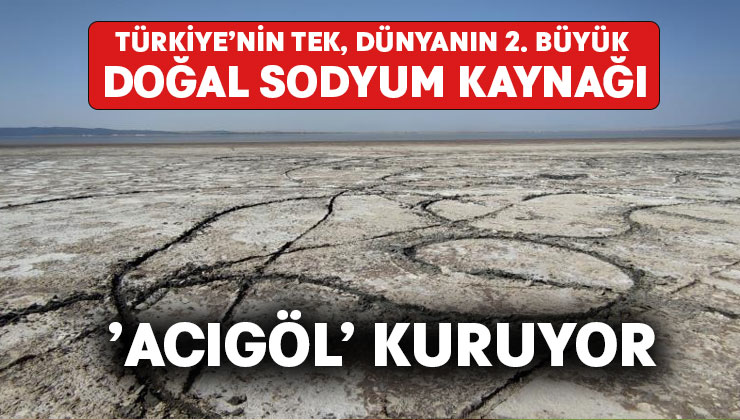 Türkiye’nin tek, dünyanın 2. büyük doğal sodyum kaynağı ’Acıgöl’ kuruyor