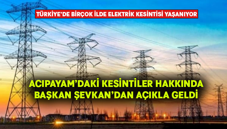 Başkan Şevkan’dan Acıpayam’daki elektrik kesintileri hakkında açıklama