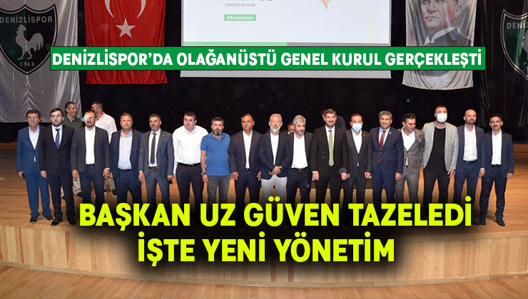Denizlispor’da Mehmet Uz yeniden başkan