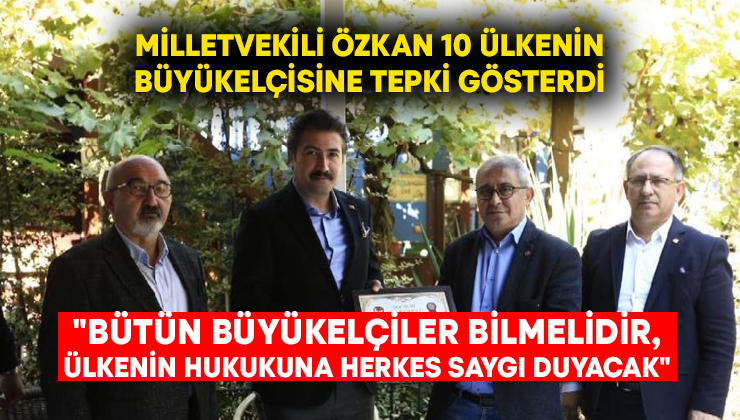 Milletvekili Özkan’dan 10 ülkenin büyükelçisine tepki