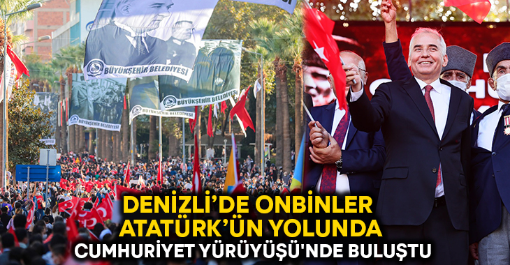 Onbinler Atatürk’ün Yolunda Cumhuriyet Yürüyüşü’nde buluştu