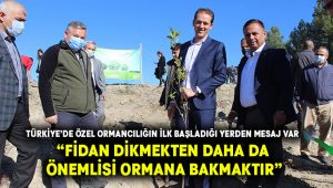 Türkiye’de özel ormancılığın ilk başladığı yerden mesaj var