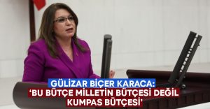 Gülizar Biçer Karaca: Bu bütçe milletin bütçesi değil kumpas bütçesi