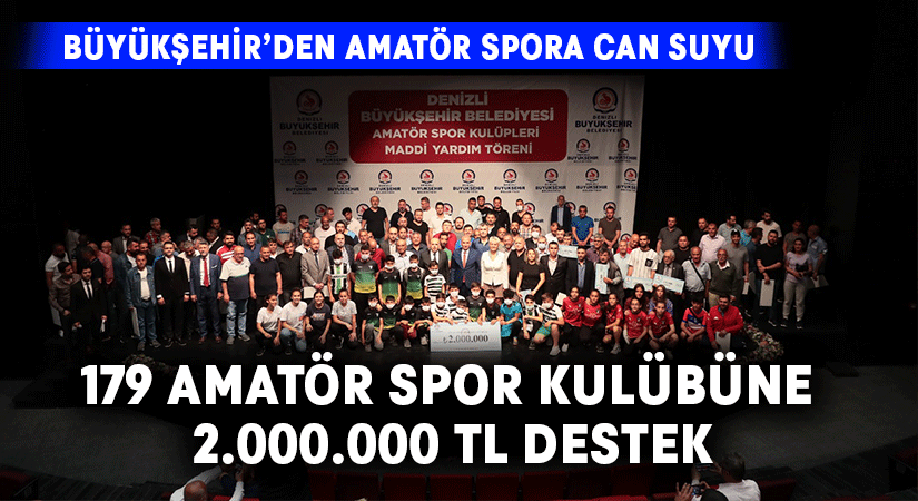 Büyükşehir’den 179 amatör spor kulübüne 2.000.000 TL destek