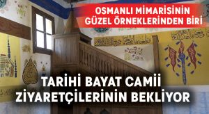 Osmanlı mimarisinin güzel örneklerinden biri… Tarihi Bayat Camii ziyaretçilerinin bekliyor