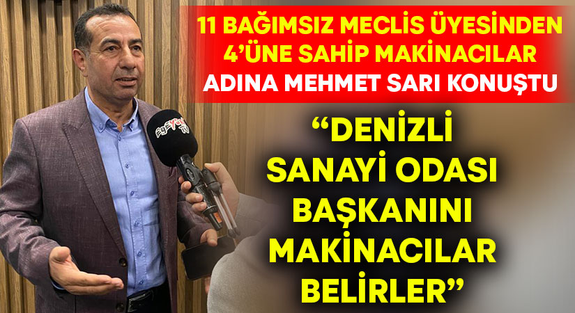 Mehmet Sarı: “DSO’nun yeni başkanını makinacılar belirler”