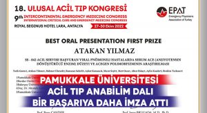 Pamukkale Üniversitesi Acil Tıp Anabilim Dalı Bir Başarıya Daha İmza Attı