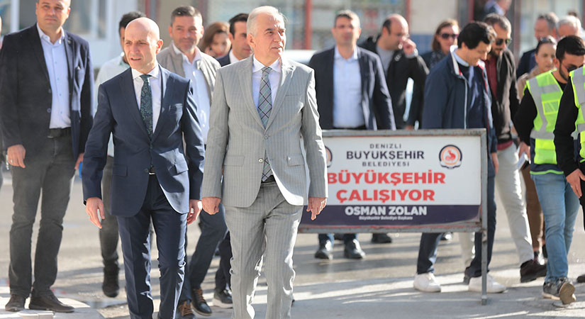<strong>Başkan Zolan, Sarayköy’de üstyapı çalışmalarını inceledi</strong>