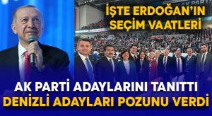 AK Parti adaylarını tanıttı.. Recep Tayyip Erdoğan seçim vaatlerini açıkladı