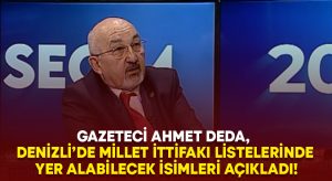 Gazeteci Ahmet Deda, Denizli’de Millet İttifakı listelerinde yer alabilecek isimleri açıkladı!
