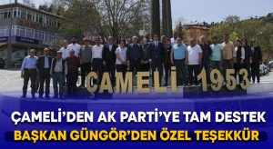 Çameli’den AK Parti’ye tam destek !