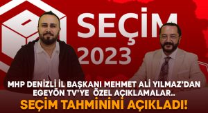 MHP Denizli İl Başkanı Mehmet Ali Yılmaz, seçim tahminini açıkladı!